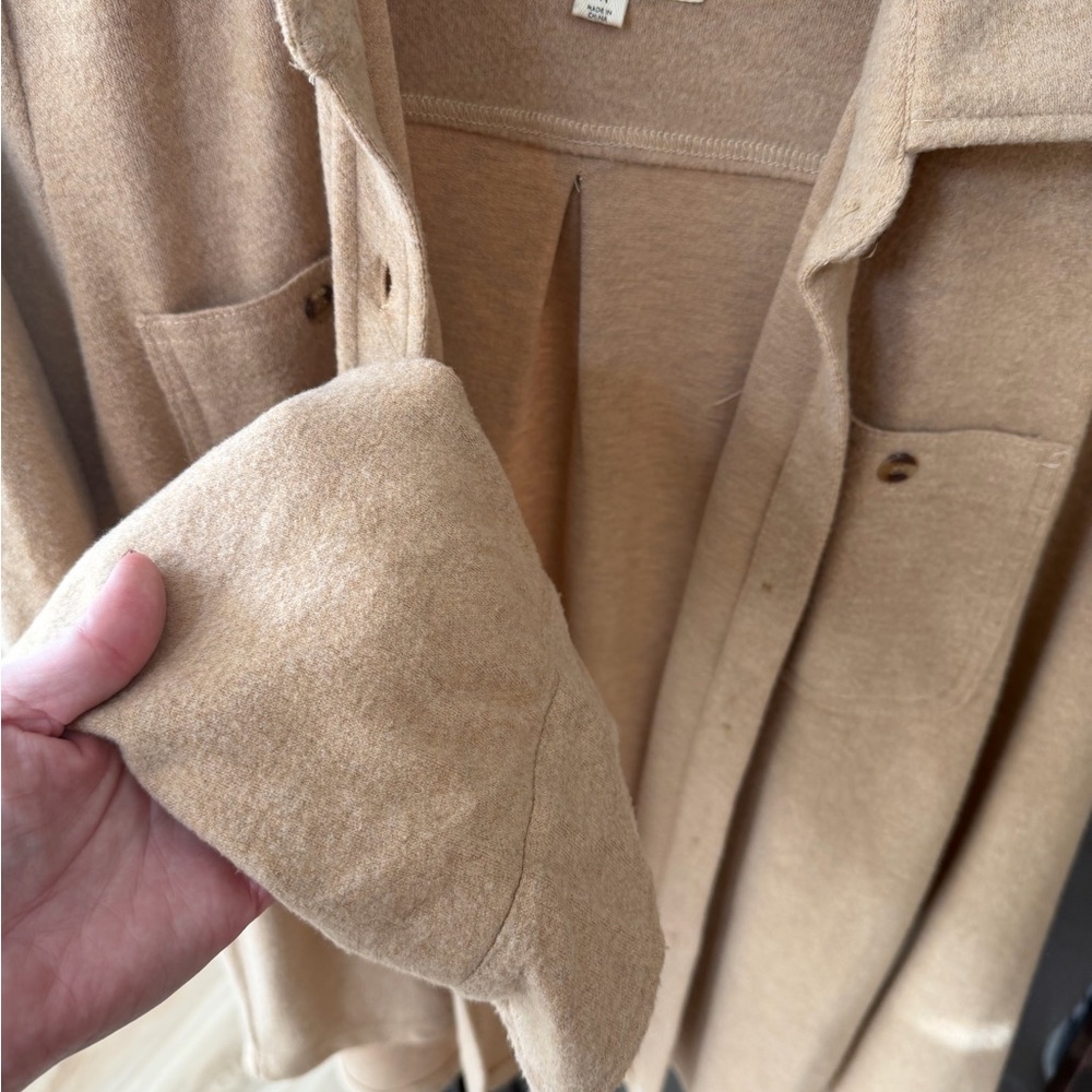 Thread and Supply Shirt Jacket. Women’s Sz-M Coffee Color | Neutral | Shacket - Picture 9 of 13